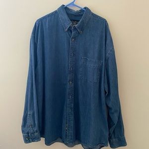 VINTAGE Eddie Bauer Denim Button Up